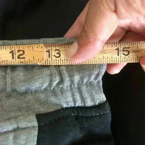 Vtg Phat Farm Gray Black Cuffed Sweat pants Joggers Waist String Medium - Picture 5 of 10